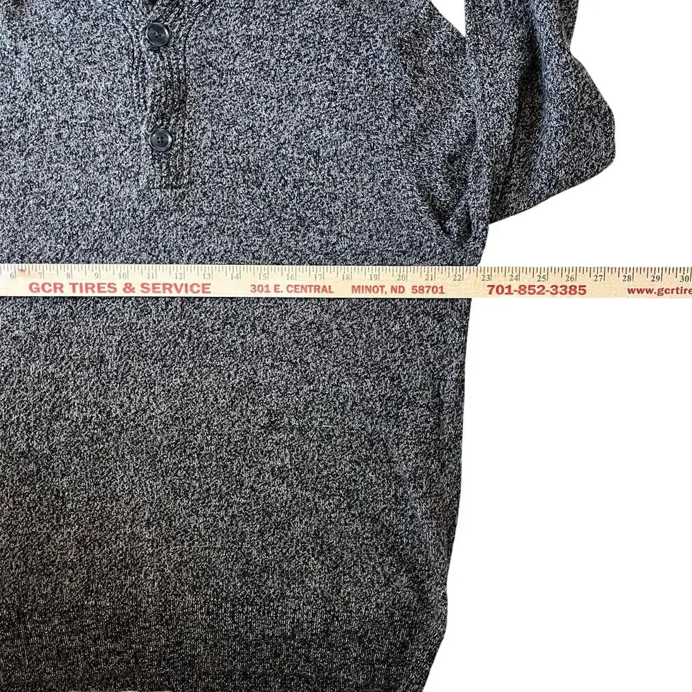 J. Crew Sweater Men's Size XL Brown Marled Shawl Collar Button Lambs Wool Blend